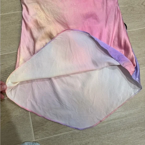 SER.O.YA ($398) Pracilla Dress in Sunset Tie Dye - Silk cowl neck - SIZE S - Picture 9 of 13